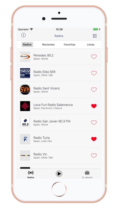 Emulate iPhone app Radios de España - AM/FM using MyAndroid Emulate iPhone app Radios de España - AM/FM using MyAndroid