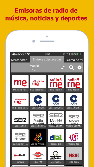 Emulate iPhone app Radios de España - Radio AM FM using MyAndroid Emulate iPhone app Radios de España - Radio AM FM using MyAndroid