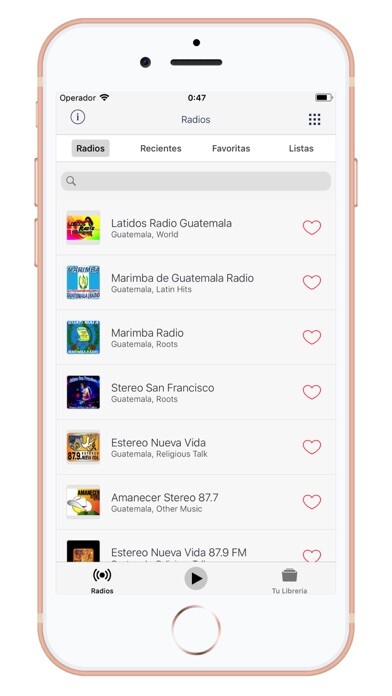 Emulate iPhone app Radios de Guatemala - AM/FM using MyAndroid Emulate iPhone app Radios de Guatemala - AM/FM using MyAndroid