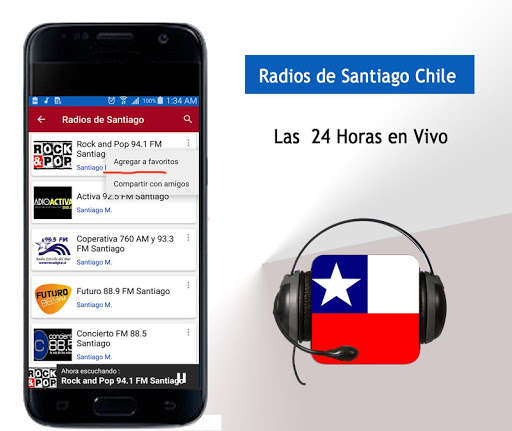 Run android online APK Radios de Santiago de Chile from MyAndroid or emulate Radios de Santiago de Chile using MyAndroid