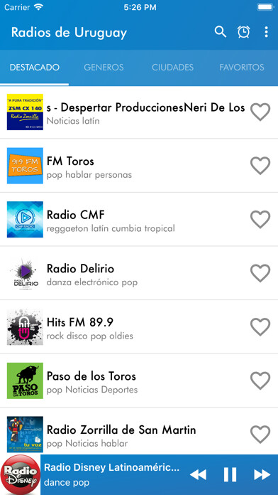 Emulate iPhone app +Radios de Uruguay using MyAndroid