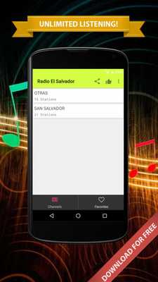 Emulate Android APK Radios El Salvador on Internet