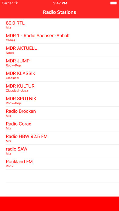 Emulate iPhone app Radiosender Sachsen-Anhalt FM Online Stream using MyAndroid