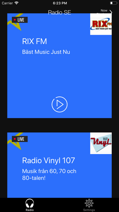 Emulate iPhone app RadioSE using MyAndroid