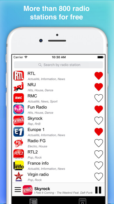 Emulate iPhone app Radios France : french radio using MyAndroid Emulate iPhone app Radios France : french radio using MyAndroid