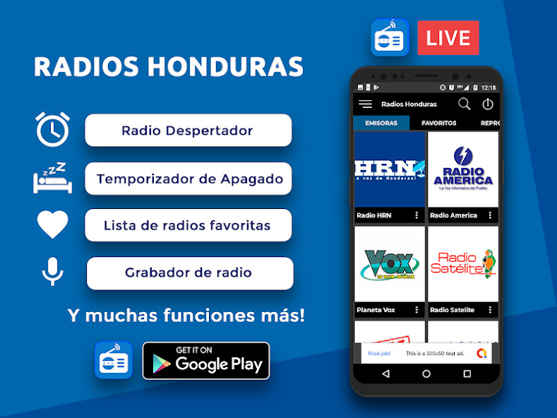Run android online APK Radios Honduras FM  AM Emisoras en vivo from MyAndroid or emulate Radios Honduras FM  AM Emisoras en vivo using MyAndroid
