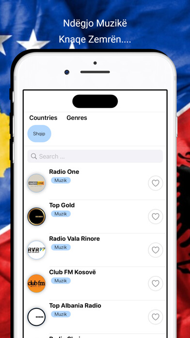Emulate iPhone app Radio Shqip - Radio Kosovare using MyAndroid