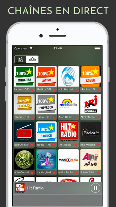 Emulate iPhone app Radios Maroc Hit: راديو المغرب using MyAndroid