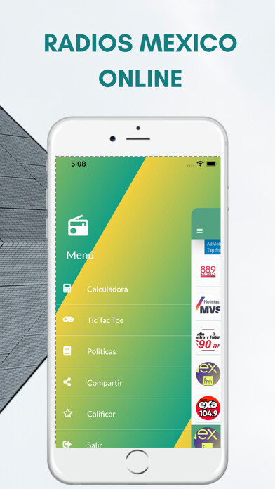 Emulate iPhone app Radios Mexico Online using MyAndroid Emulate iPhone app Radios Mexico Online using MyAndroid