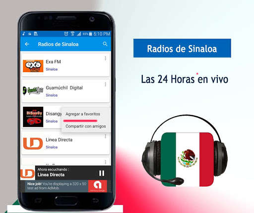 Emulate Android APK Radios of Sinaloa