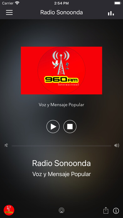 Emulate iPhone app Radio Sonoonda 960 AM using MyAndroid Emulate iPhone app Radio Sonoonda 960 AM using MyAndroid