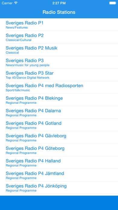 Emulate iPhone app Radio Sverige FM - Streaming and listen to live online music, news show and swedish charts musik from sweden using MyAndroid Emulate iPhone app Radio Sverige FM - Streaming and listen to live online music, news show and swedish charts musik from sweden using MyAndroid