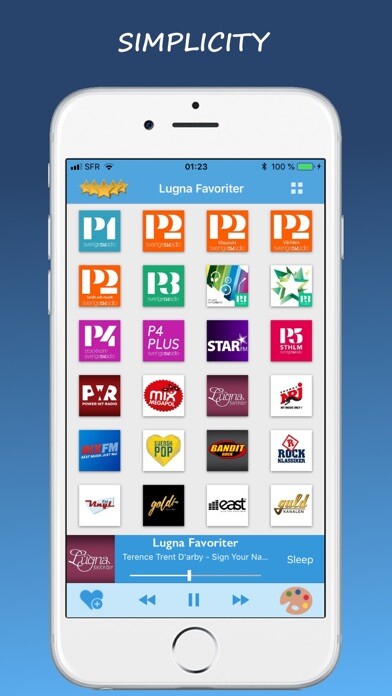 Emulate iPhone app Radio Sverige - Live ! using MyAndroid