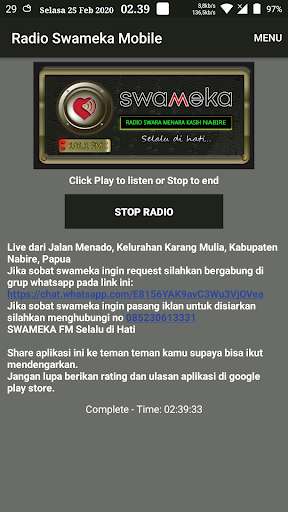Run android online APK Radio Swameka Mobile from MyAndroid or emulate Radio Swameka Mobile using MyAndroid Run android online APK Radio Swameka Mobile from MyAndroid or emulate Radio Swameka Mobile using MyAndroid