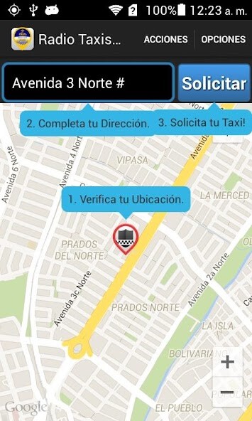 Emulate iPhone app Radio Taxis 6640000 using MyAndroid