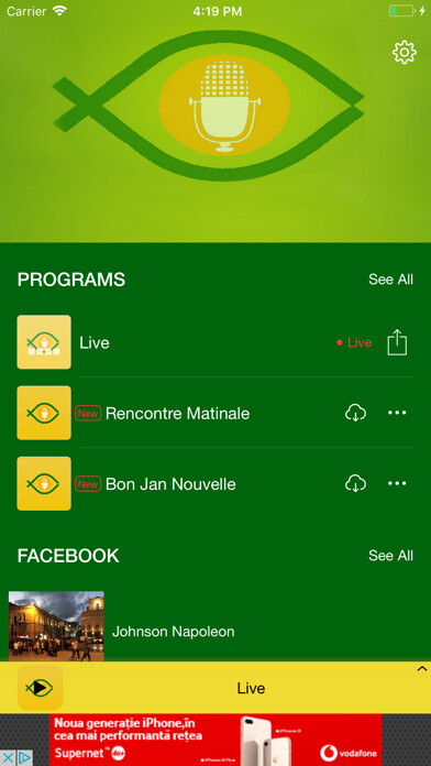 Emulate iPhone app Radio Télé Lumière using MyAndroid Emulate iPhone app Radio Télé Lumière using MyAndroid