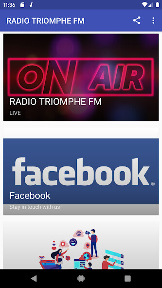 Run android online APK Radio Triomphe FM (104.7 FM) from MyAndroid or emulate Radio Triomphe FM (104.7 FM) using MyAndroid