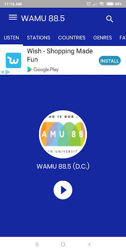 Run android online APK Radio Turner WAMU 88.5 D.C. from MyAndroid or emulate Radio Turner WAMU 88.5 D.C. using MyAndroid