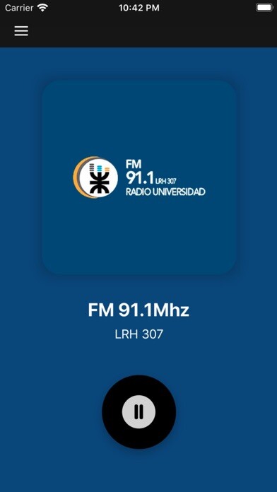 Emulate iPhone app Radio Universidad FM 91.1 Mhz using MyAndroid