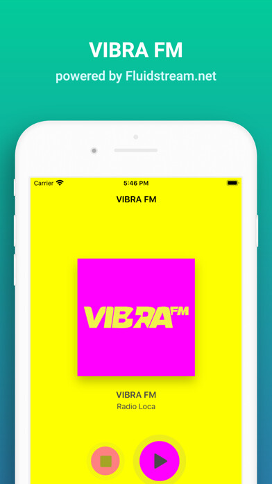 Emulate iPhone app Radio VIBRA FM using MyAndroid