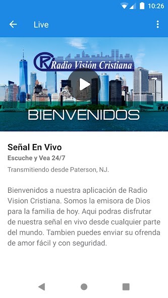 Emulate iPhone app Radio Vision Cristiana using MyAndroid Emulate iPhone app Radio Vision Cristiana using MyAndroid