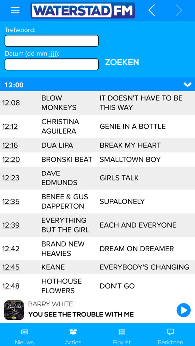Emulate iPhone app Radio Waterstad FM using MyAndroid