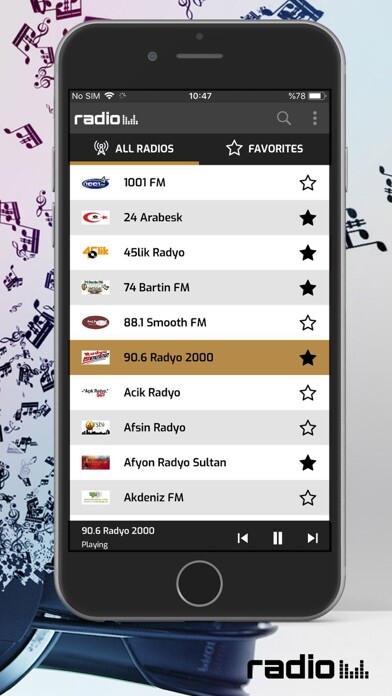 Emulate iPhone app Radio - World Radios using MyAndroid