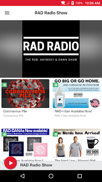 Emulate iPhone app RAD Radio Show using MyAndroid Emulate iPhone app RAD Radio Show using MyAndroid