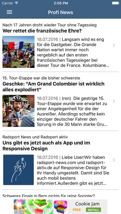 Emulate iPhone app Radsport News using MyAndroid Emulate iPhone app Radsport News using MyAndroid