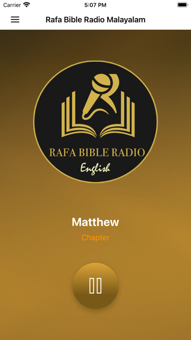 Emulate iPhone app Rafa Bible Radio English using MyAndroid
