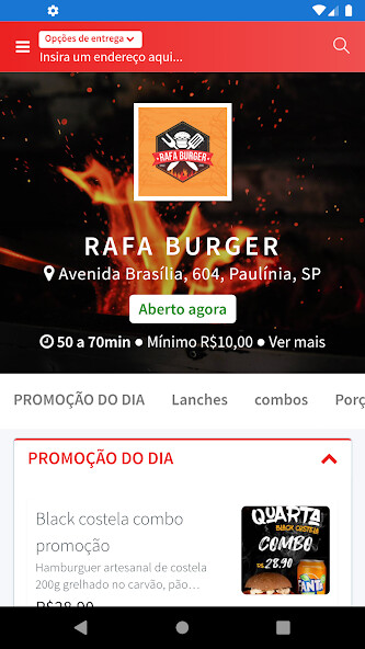 Run android online APK Rafa Burger Paulinia from MyAndroid or emulate Rafa Burger Paulinia using MyAndroid