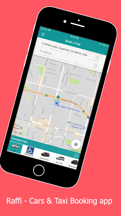 Emulate iPhone app Raffi Taxi using MyAndroid