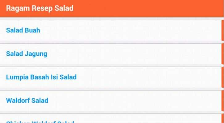 Emulate Android APK Ragam Resep Salad