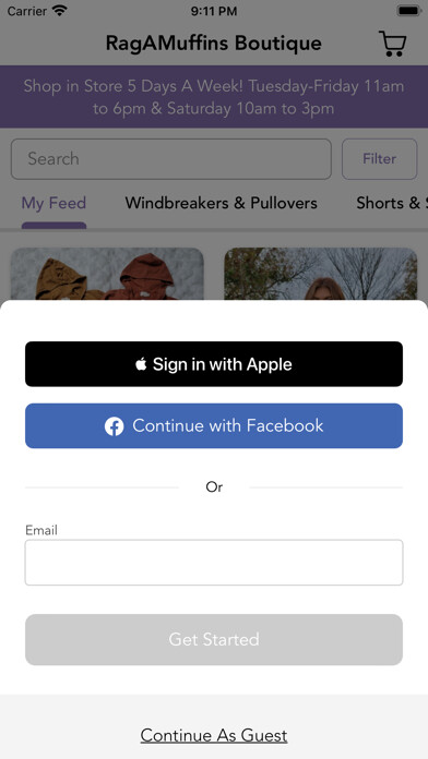 Emulate iPhone app RagAMuffins Boutique using MyAndroid Emulate iPhone app RagAMuffins Boutique using MyAndroid