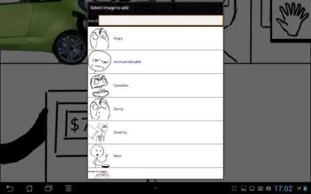 Emulate Android APK Rage Comic Maker