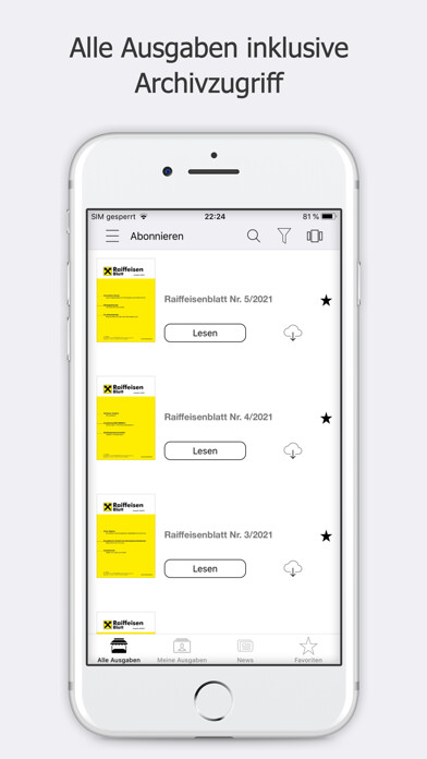 Emulate iPhone app Raiffeisenblatt using MyAndroid