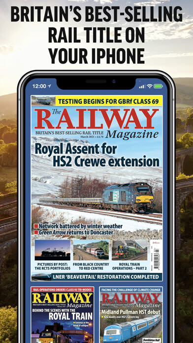 Emulate iPhone app Railway Magazine using MyAndroid