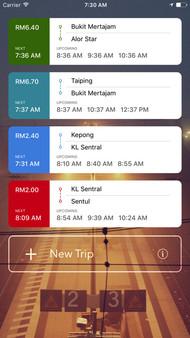 Emulate iPhone app Railway.my - KTMB Schedules & Fares using MyAndroid