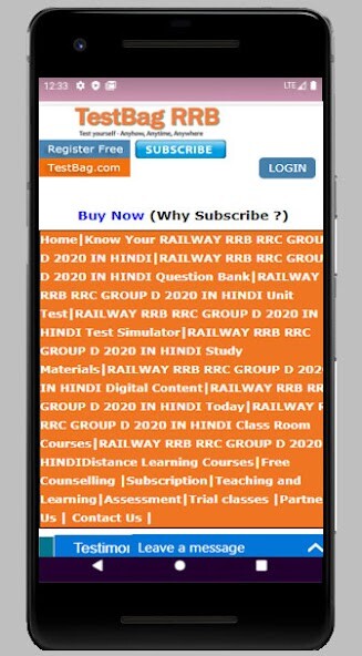Run android online APK Railway RRB Group D in Hindi from MyAndroid or emulate Railway RRB Group D in Hindi using MyAndroid