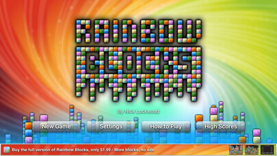 Emulate iPhone app Rainbow Blocks Lite Edition using MyAndroid