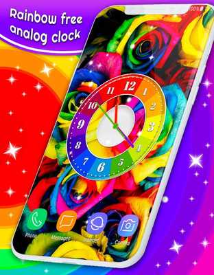 Emulate Android APK Rainbow Color Free Analog Clock