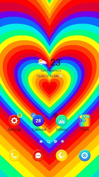 Run android online APK Rainbow Color Heart- Wallpaper from MyAndroid or emulate Rainbow Color Heart- Wallpaper using MyAndroid