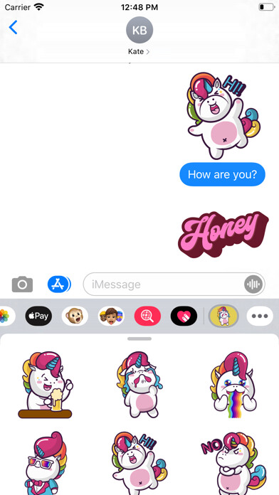 Emulate iPhone app Rainbow Fatty Unicorn Stickers using MyAndroid Emulate iPhone app Rainbow Fatty Unicorn Stickers using MyAndroid
