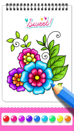 Run android online APK Rainbow Flowers Coloring Book from MyAndroid or emulate Rainbow Flowers Coloring Book using MyAndroid