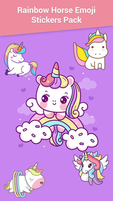 Emulate iPhone app Rainbow Horse Emojis using MyAndroid