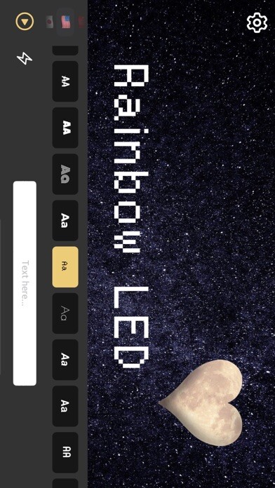 Emulate iPhone app Rainbow LED Banner using MyAndroid Emulate iPhone app Rainbow LED Banner using MyAndroid