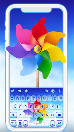 Run android online APK Rainbow Pinwheel Keyboard Background from MyAndroid or emulate Rainbow Pinwheel Keyboard Background using MyAndroid