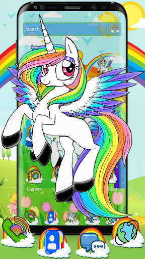 Run android online APK Rainbow Pony Theme from MyAndroid or emulate Rainbow Pony Theme using MyAndroid