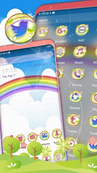 Run android online APK Rainbow Sky Theme from MyAndroid or emulate Rainbow Sky Theme using MyAndroid