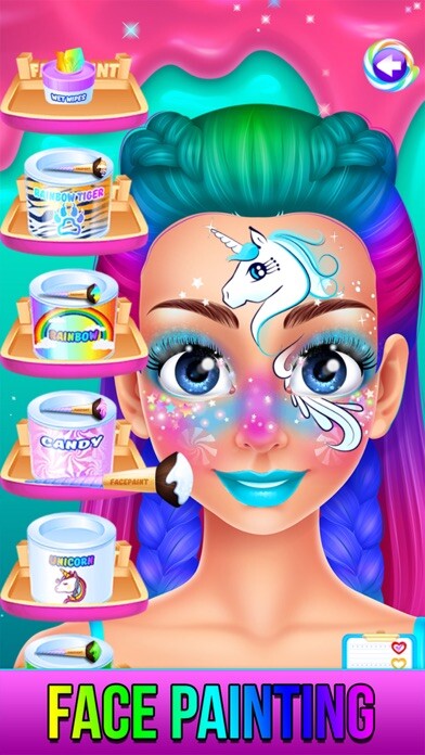 Emulate iPhone app Rainbow Unicorn Candy Salon using MyAndroid